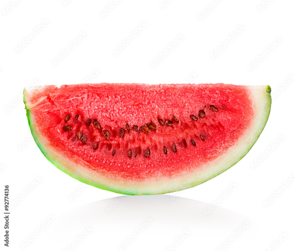 slice of watermelon close-up isolated on a white background slice of watermelon close-up isolated on a white background