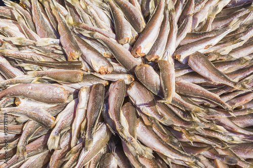 Dried fish at the Market in Chonburi Town, Thailand