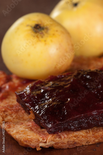 Apple and plum Fruit leather photo