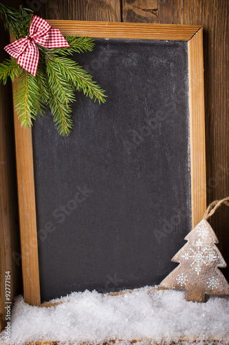 Christmas blackboard.