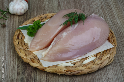 Raw chicken breast