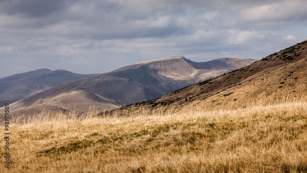 Beautiful Carpathian mountains in autumn