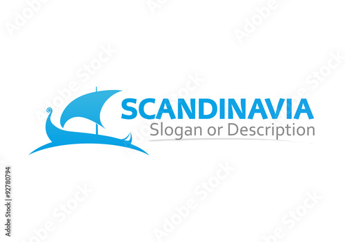 Sign with Scandinavian Drakkar