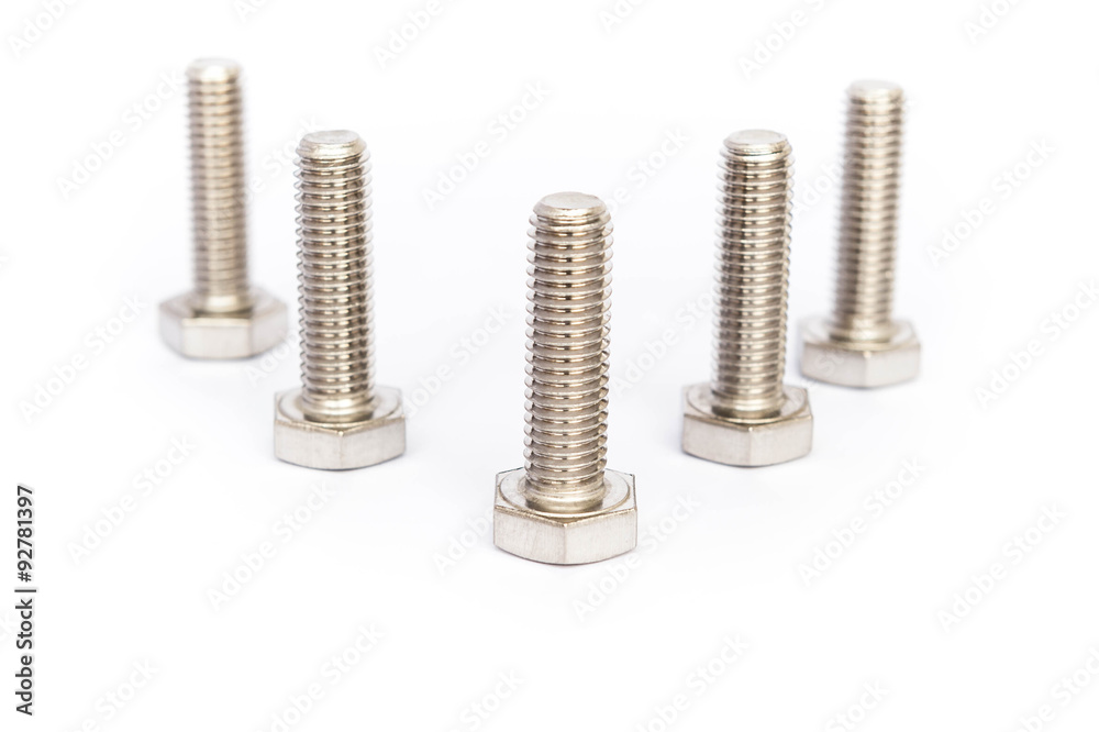 bolts and nuts on white background bolts and nuts on white background