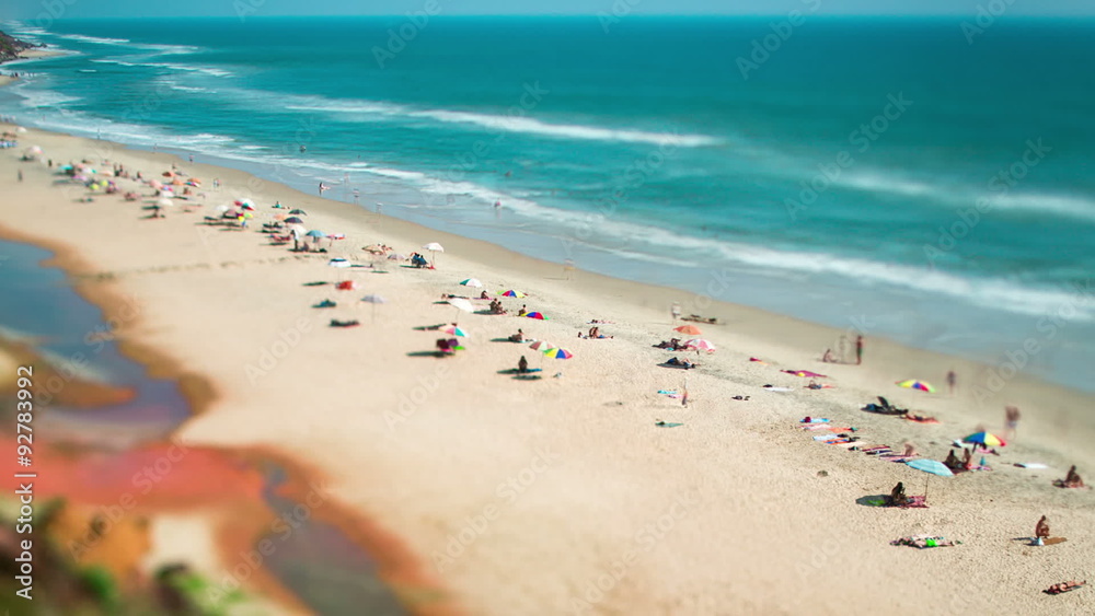 Timelapse Beach on the Indian Ocean. India (tilt shift lens). Timelapse Beach on the Indian Ocean. India (tilt shift lens).