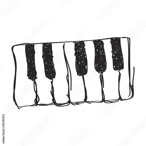 Simple doodle of piano keys
