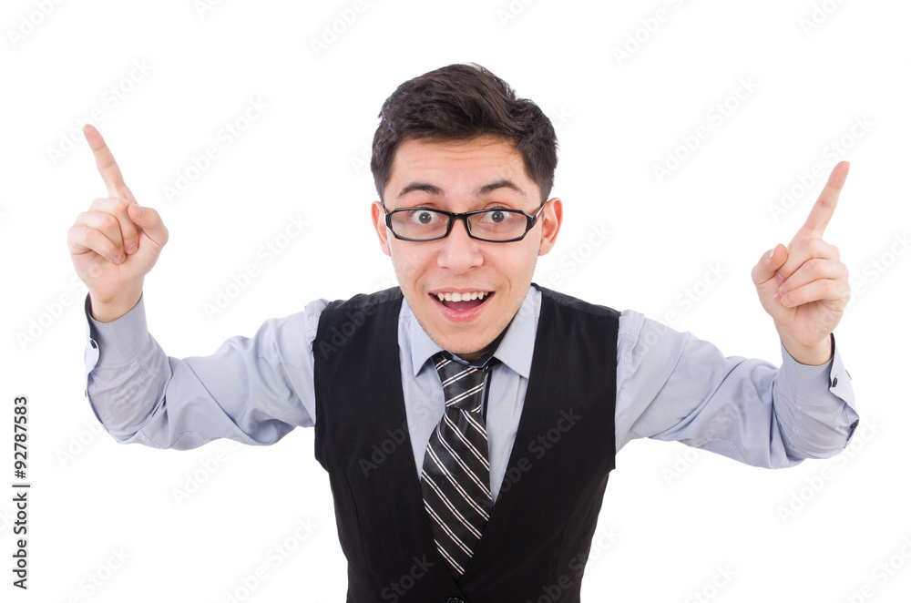Young employee isolated on white Young employee isolated on white