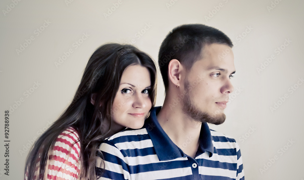 Attractive man and woman being playful Attractive man and woman being playful