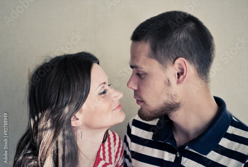 Happy Young Couple looking at each other © Valeri Luzina