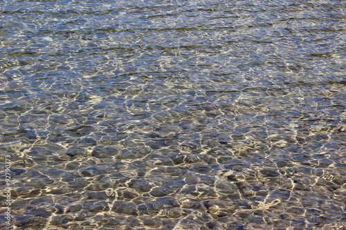 Background of clear water and stones