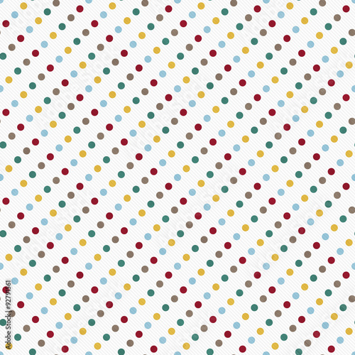 Multicolored and White Polka Dot Abstract Design Tile Pattern R