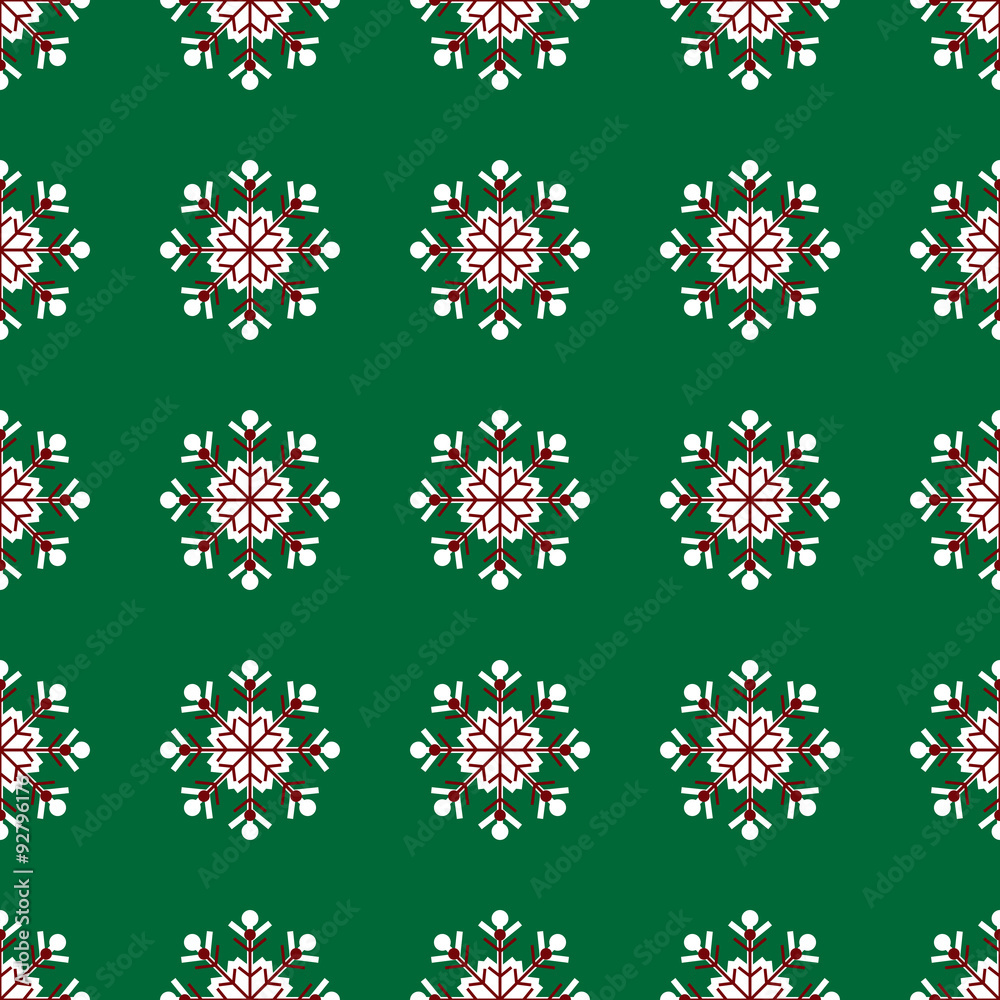 snowflakes on green background Christmas seamless pattern snowflakes on green background Christmas seamless pattern
