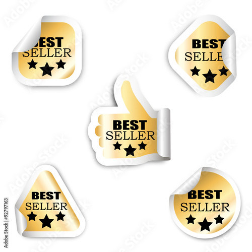 set of five stickers - best seller