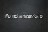 Science concept: Fundamentals on chalkboard background