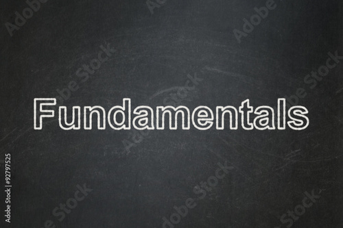 Science concept: Fundamentals on chalkboard background