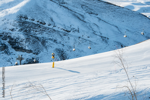 Ski lifts in Shahdag mountain skiing resort photo