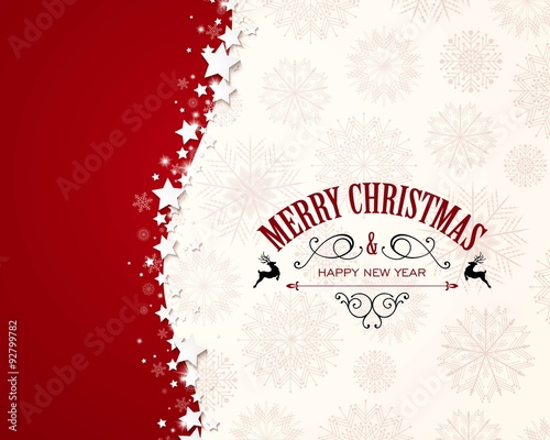 Vector Illustration of a Decorative Christmas Background