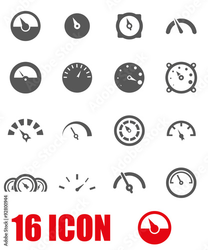Vector grey meter icon set