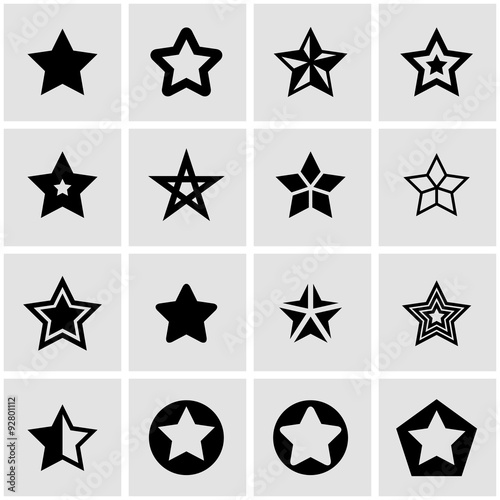 Vector black stars icon set