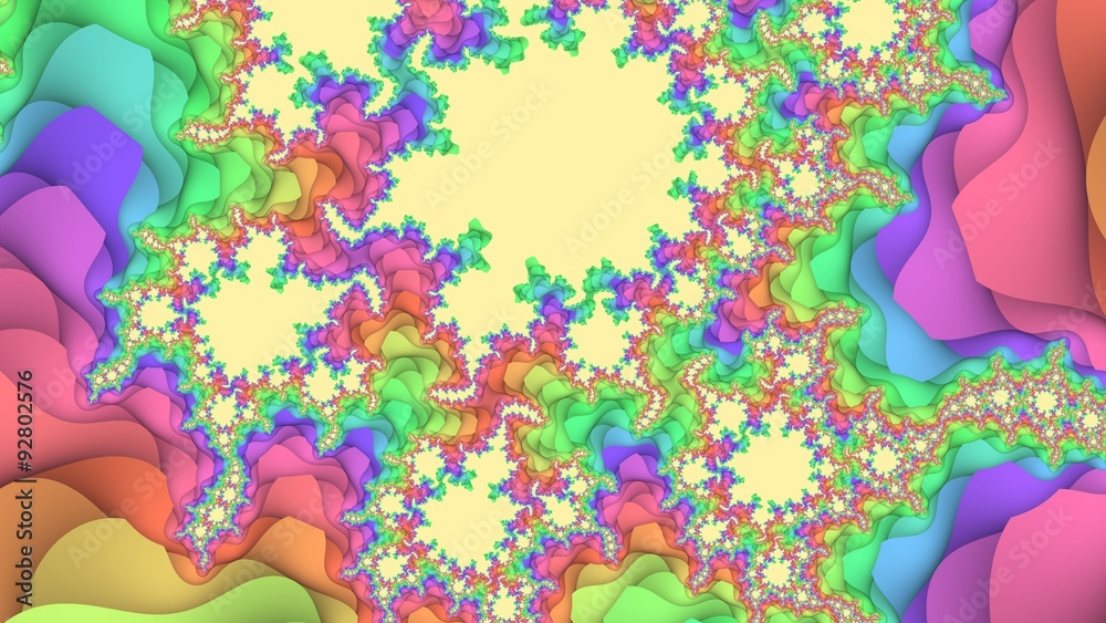 Naklejka premium Digitally generated rainbow fractal background