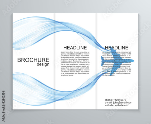 Vector abstract brochure design template.
