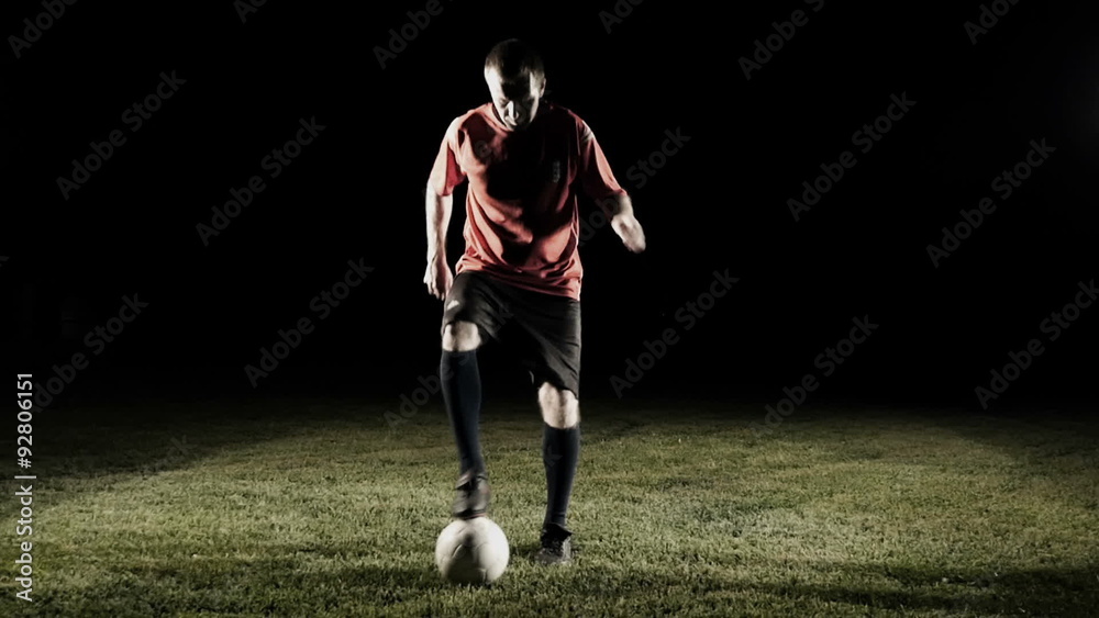 Soccer Player Doing Kick With Ball Slow Motion Soccer Player Doing Kick With Ball Slow Motion