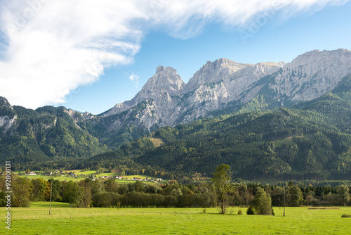 The Ennstal Alps, the Gesäuse mountain range in the Enns valley is part of the northern Limestone Alps and national park in Styria, Austria. It’s a water gap between Hiflau and Admont