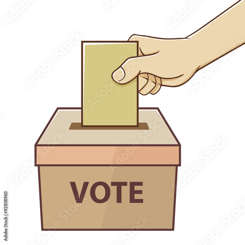Hand Holding Card For Voting and Election