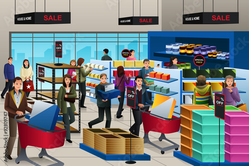 People Shopping on Black Friday