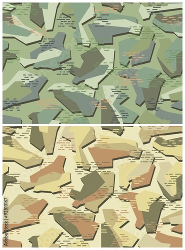 Camouflage Seamless Vector Pattern Set