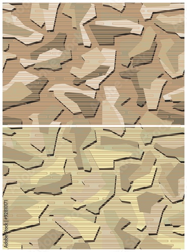 Camouflage Seamless Vector Pattern Set