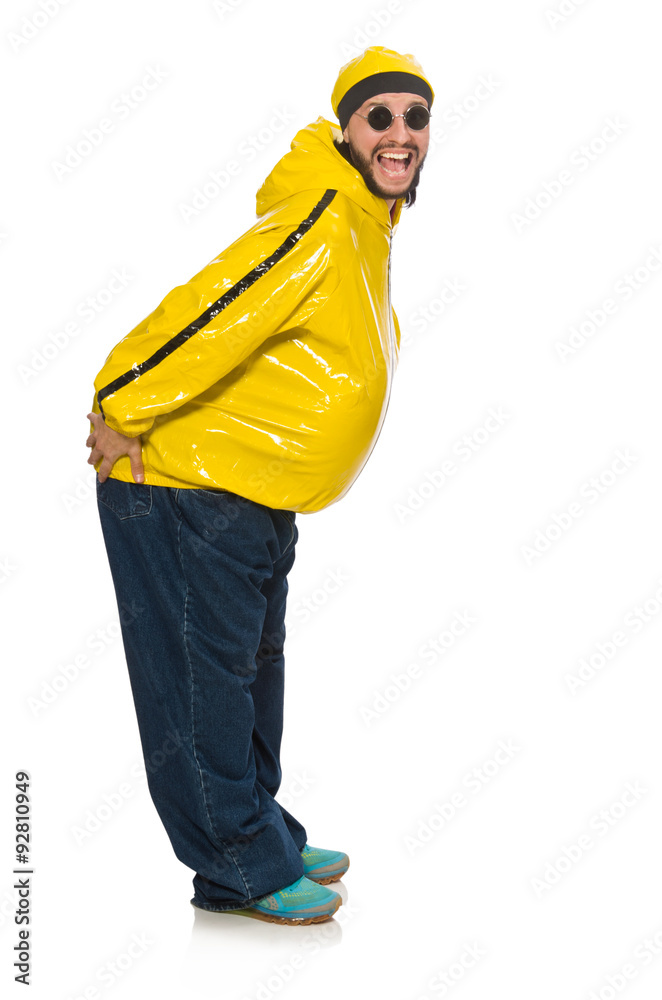 Overweight man isolated on the white Overweight man isolated on the white
