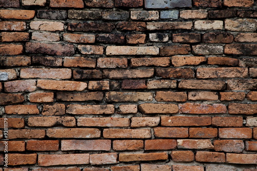 The old clay brick wall