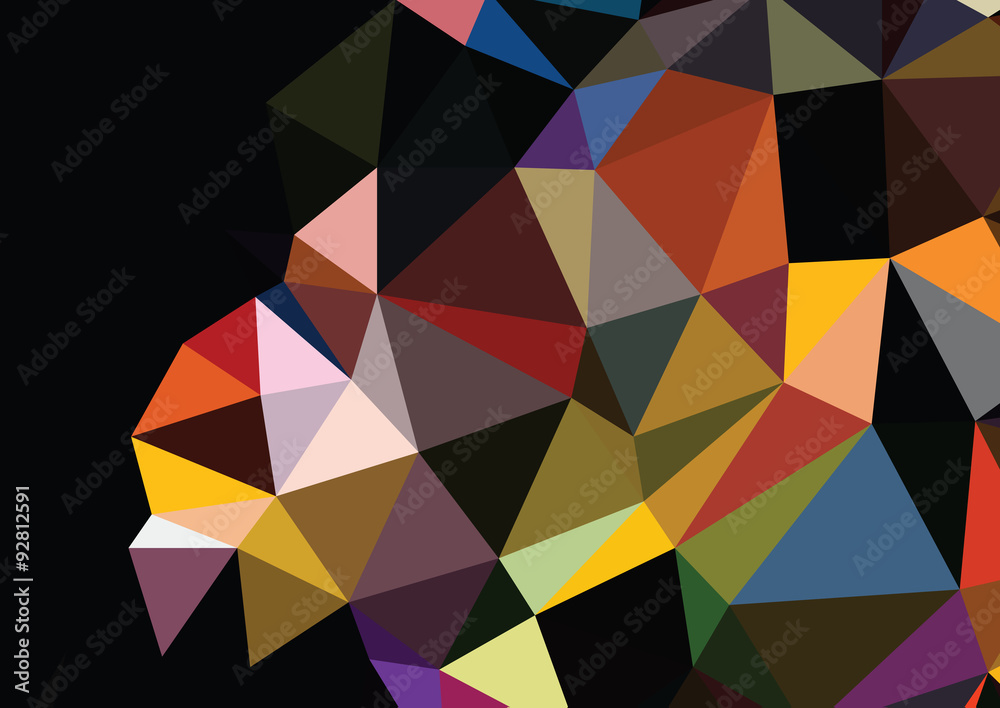 Colorful triangles background polygons