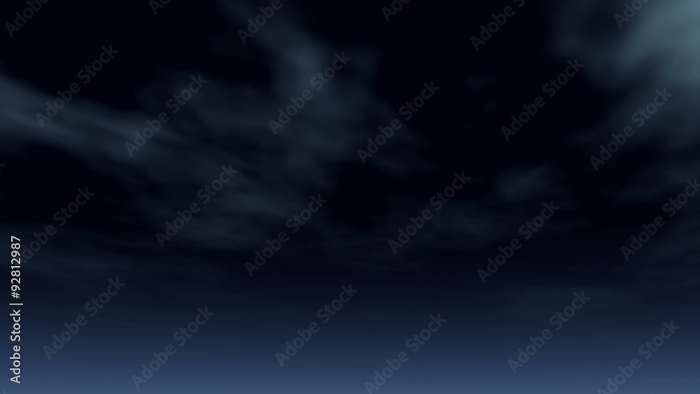 Clouds 1515: Nighttime clouds drift by (Loop).