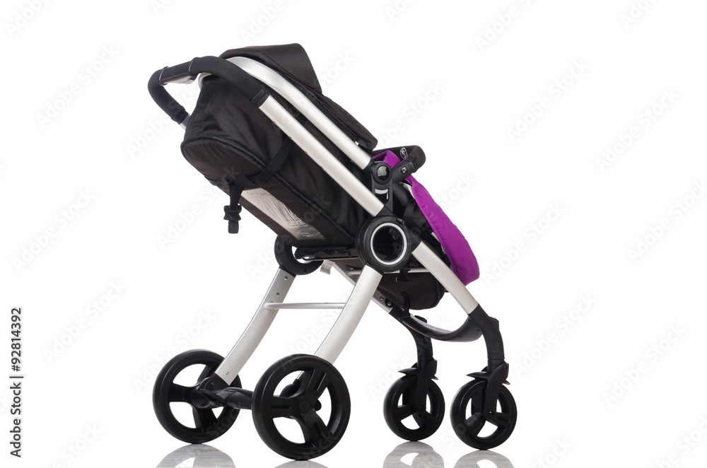 Child pram isolated on the white background