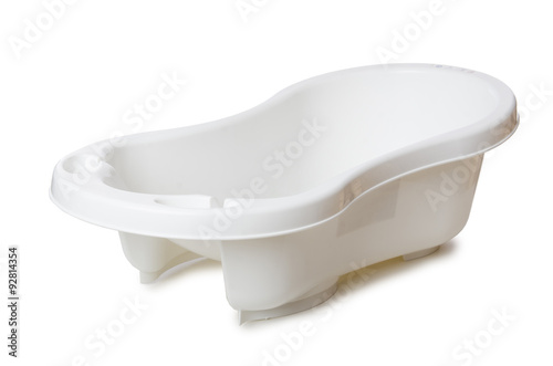 Cuadro en lienzo Small tub isolated on the white