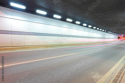 City road tunnel of night scene