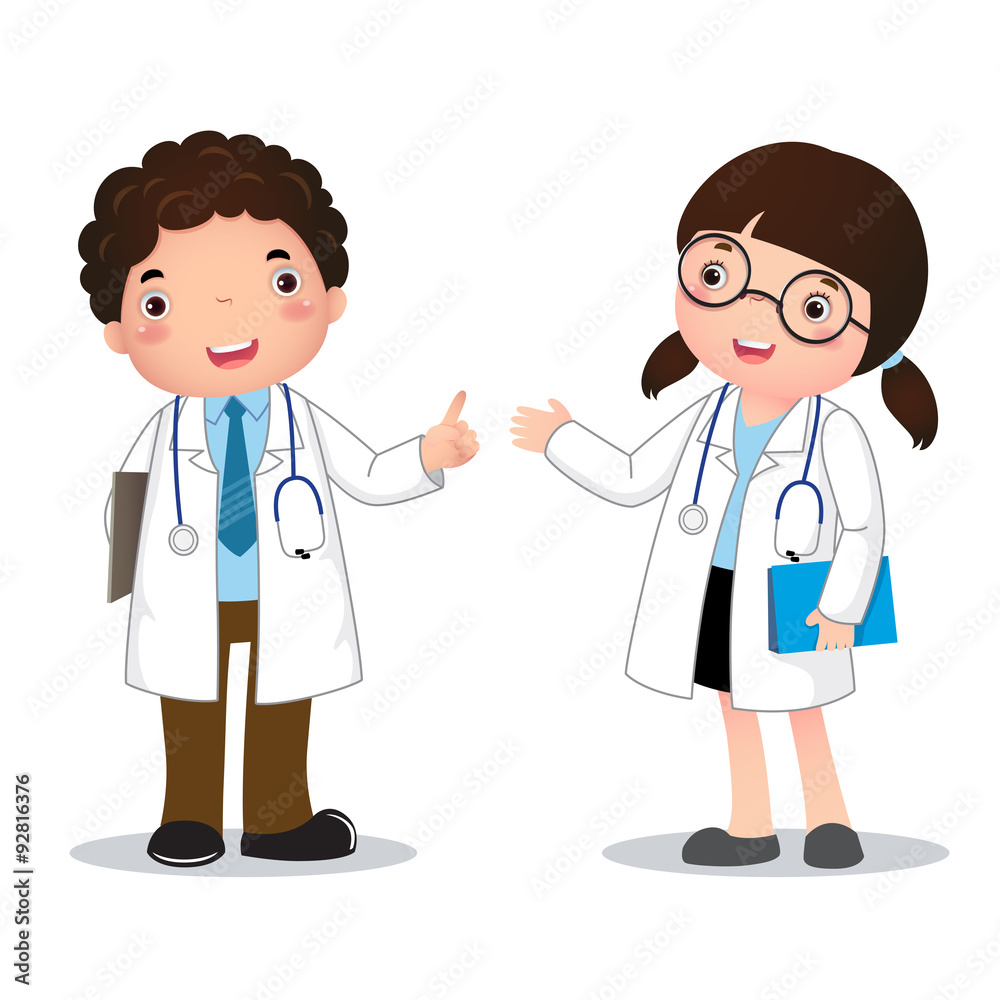Illustration of profession’s costume of doctor for kids Illustration of profession’s costume of doctor for kids