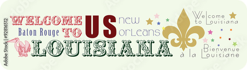 Sticker Welcome to Louisiana