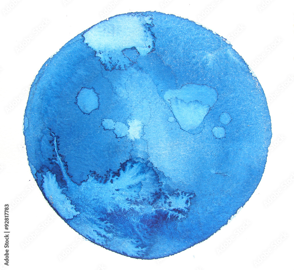 abstract watercolor circle background wash