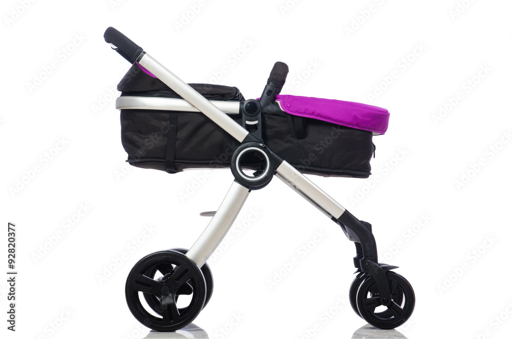 Child pram isolated on the white background Child pram isolated on the white background