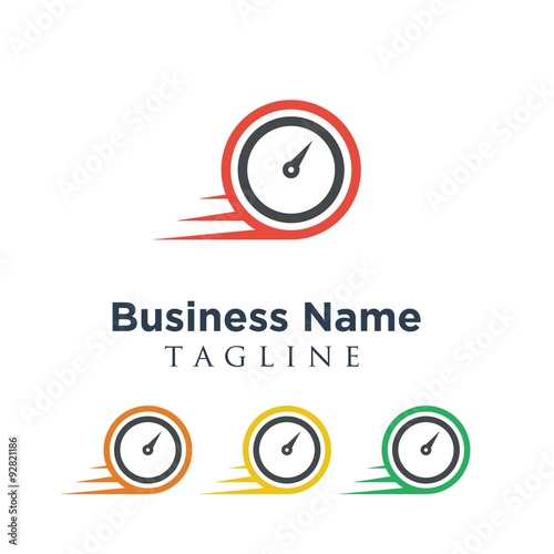 Time Clock vector logo icon