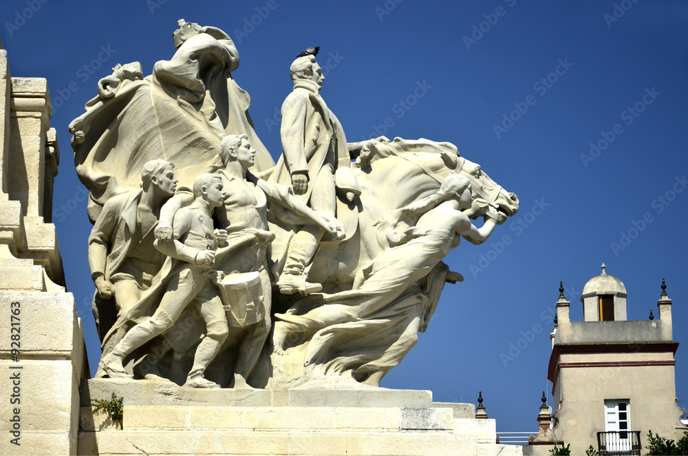 Obraz premium Monumento a las Cortes De Cádiz de 1812. Andalucía. España.