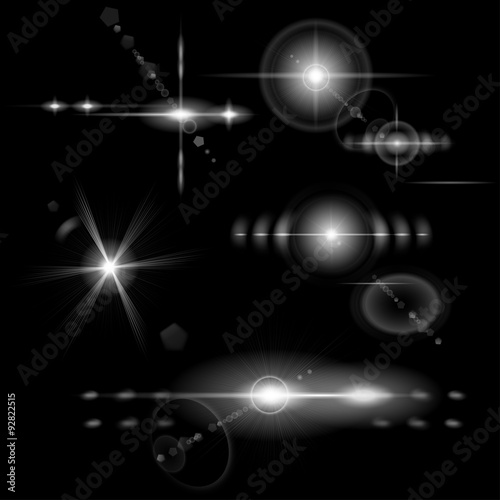 Transparent monochrome lens flares