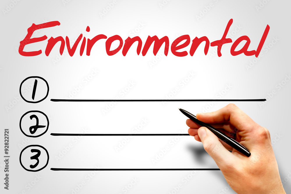Environmental blank list concept Environmental blank list concept