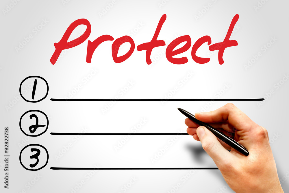 Protect blank list, environmental concept Protect blank list, environmental concept