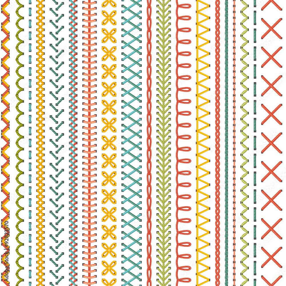 Seamless embroidery pattern. Seamless embroidery pattern.