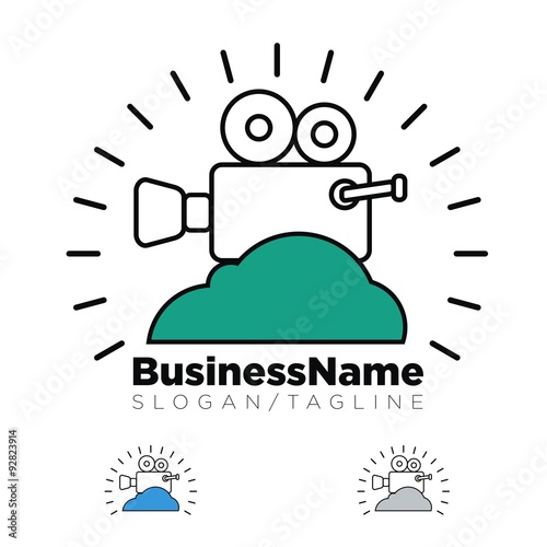 Video vector logo icon