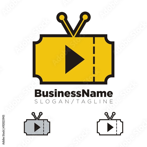 Video vector logo icon
